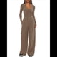 thumbnail image 1 of Conjuntos de 2 Piezas para Mujer para Estar en Casa en Otoño, Camisetas con Cuello Redondo y Pantalones Anchos, Conjuntos Casuales A Juego. Caqui XL, 1 of 8