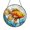 Acrylic 3.5 Inch, variant on Sunny Ocean Manta Ray Suncatcher Round Window Panel Ornament Decor