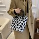 thumbnail image 4 of Bolsa Bolsos de mano con estampado de animales de piel de felpa para mujer, bolsos cruzados con cremallera de invierno (vaca) JShteea Para Estrenar, 4 of 9