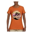 thumbnail image 2 of Wild Bobby Let Our Classroom Adventure Begin Mountain Sunset Light Colors Pop Culture Women Graphic Tee, Orange, Large, 2 of 6