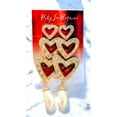thumbnail image 4 of RubyLee Elegance Heart Drop Gold, Black, Teardrop Pearl Geometric Earrings, Stainless Steel, 2, 4 of 4