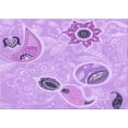 thumbnail image 1 of Ahgly Company Machine Washable Indoor Rectangle Transitional Purple Area Rugs, 4' x 6', 1 of 7