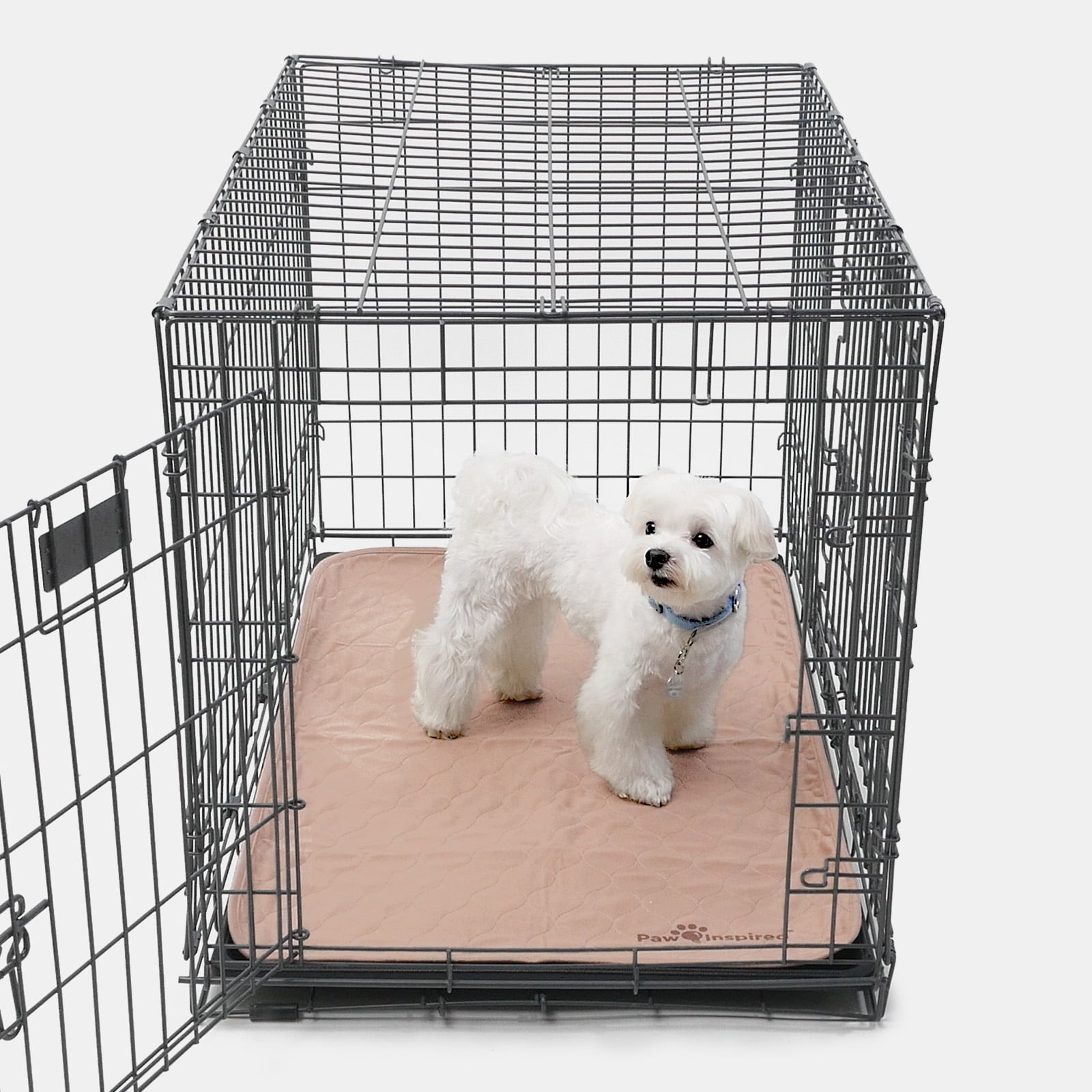 2ct Paw Inspired Dog Crate Pads Mats size 35x22” for Use with 36” Kennel and Crate | Washable Waterproof Dog Pee Pads