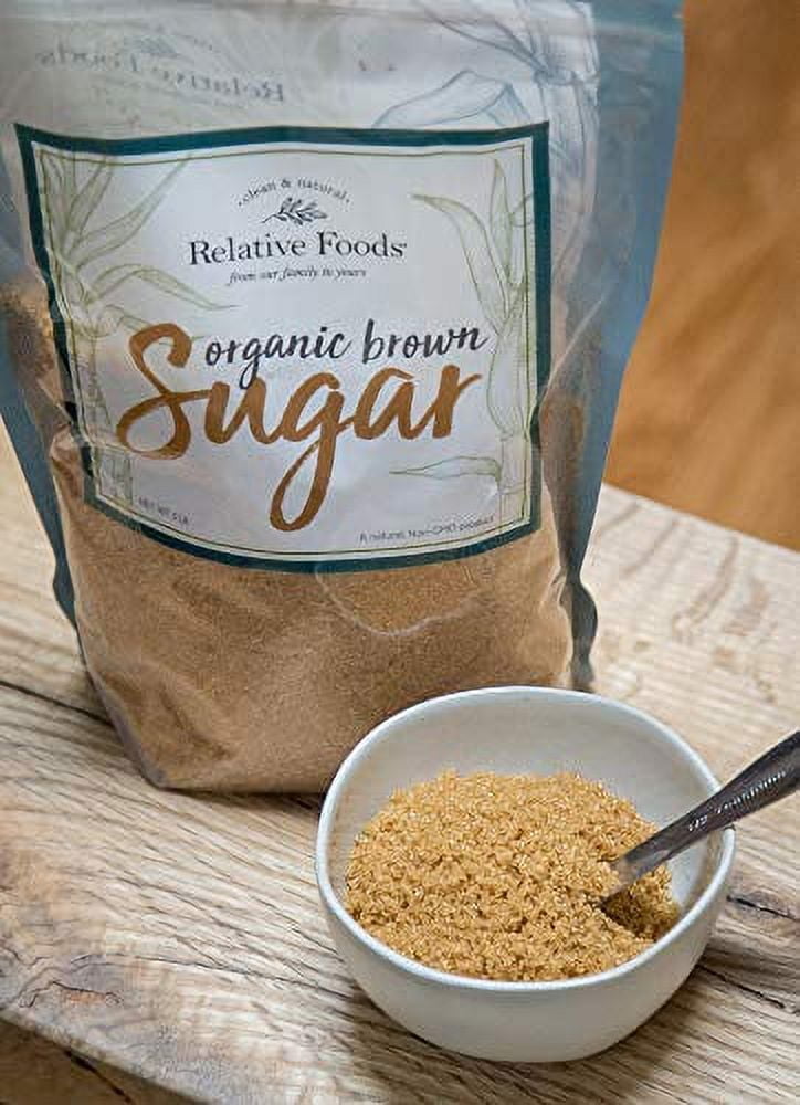 Organic Brown Sugar Bulk Resealable bag (3lb) - raw Light Brown sugar for Baking, Kitchen sweetener, Glazes & More - Made with Organic Molasses for a Sweet and Flavorful Taste
