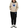 thumbnail image 4 of Sets for Women Clothing Two Piece Long Sleeve Hooded Tops Pants Jogger Hoodie Sweatsuit Casual Graphic Sweatshirt Sweatpant Suit (Khaki M), 4 of 6