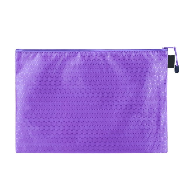 Bolsa de archivo A5 Football Pattern - Organizador de datos con cremallera de lona engrosada, bolsa de papelería de 9,4x7,1 pulgadas para oficina y viajes
