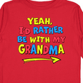 thumbnail image 4 of Inktastic Yeah I'd Rather be with My Grandma in Red Yellow and Blue Boys or Girls Long Sleeve Toddler T-Shirt, 4 of 5