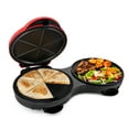thumbnail image 2 of Taco Tuesday Quesadilla Maker Station, Multipurpose Griddle with 8-Inch Non-Stick Cooking Plate, Red, 2 of 5