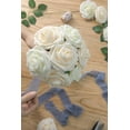 thumbnail image 2 of Artificial Flowers 25pcs Real Looking Ivory Foam Fake Roses with Stems for DIY Wedding Bouquets White Bridal Shower Centerpieces Arrangements Party Tables Decorations, 2 of 7
