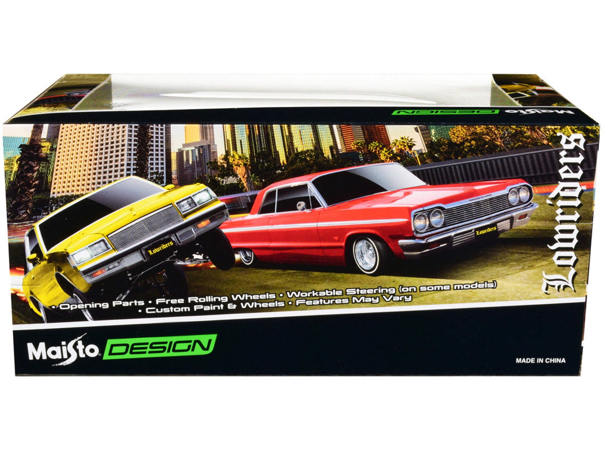 Diecast model cars Chevrolet El Camino 1/24 Maisto Lowrider doré