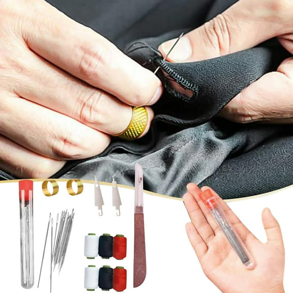 1SetHand Sewing Needle Sewing Tool Set,37PCS Sewing Tool Set,Needle and Thread Kit for Sewing Clothes,Sewing Needles Kit, Portable DIY Hand Made Craft Set,Multi-Purpose Needle and ThreadKits