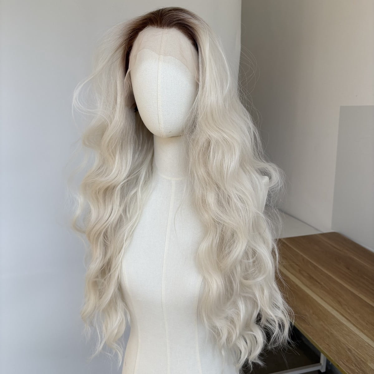 MISSWEN Lace Front Wig 26 inch Long HD Lace Brown Blonde Fashion Heat Safe Fiber Hair