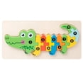 thumbnail image 1 of Wooden Early Learning 3D Puzzle Blocks Animal And Transportation Recognition Building Set For, 1 of 8