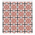thumbnail image 3 of Ambesonne Ethnic Shower Curtain, Tribal Retro Geometric Art, 69"Wx70"L, Orange Black White, 3 of 5