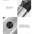thumbnail image 3 of Electric Salt and Pepper Grinder Set of 2,Automatic Refillable Pepper Mill,USB Rechargeable,Adjustable Coarseness,One-handed Pperation,with LED light,Silvery, 3 of 6