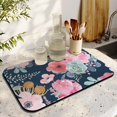 thumbnail image 3 of 2 Pack Washable Rubber Multicolored Flower Leaves Dish Drying Mats for Kitchen Counter Home Large Coffee Bar Pad Accessories and Decor for Utensils Stemware (2pcs 19.5''x12''), 3 of 6