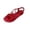 Red, variant on Yyuenw Women Flock Flat Sandals Crisscross Straps Open Toe Ankle Strap Summer Casual Walking Shoes