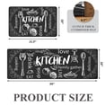 thumbnail image 4 of MeyJey Farmhouse Kitchen Rug Set of 2, Non-Slip Anti-Fatigue Waterproof Cushioned Mat for Kitchen, Dining & Laundry Room, 20"x31.5"+20"x59" Black, 4 of 13