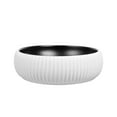 thumbnail image 4 of 16 in. Round Vessel Bathroom Sink in Matte Black and Textured White Ceramic – Modern Above-Counter Basin with Stone-Look Finish, 4 of 7