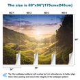 thumbnail image 3 of Peel and Stick Wallpaper Canvas Sunset tea plantation Malaysia Modern Art Wall Mural Decor Self Adhesive and Removable 69in x 98in, 3 of 6
