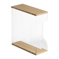 thumbnail image 1 of Yinanstore Vinyl Record Holder Stand Organizer Home Decor Table Elegant Display Stand Storage Rack for files Albums Documents Newspapers Wood Color 2 Grid, 1 of 8