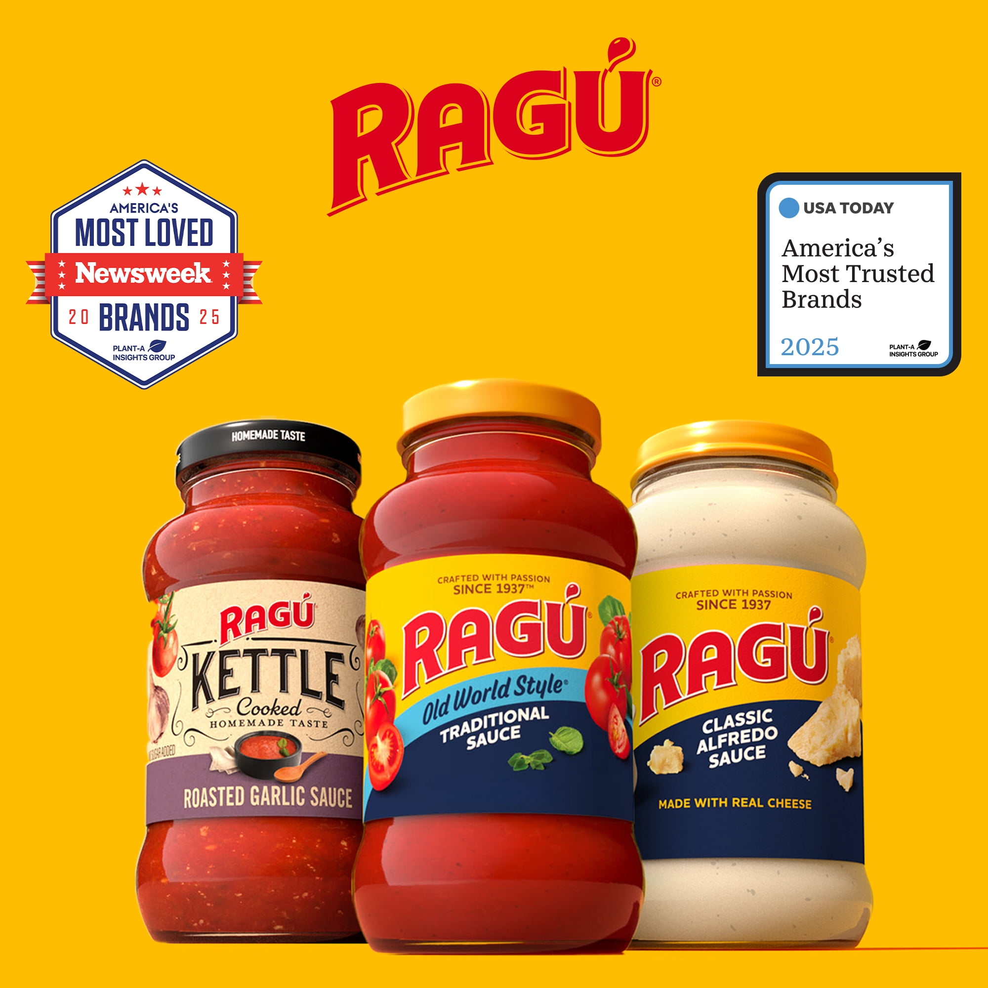 (6 pack) RAGU Roasted Garlic Alfredo Sauce, Made with Real Cheese, 22 oz