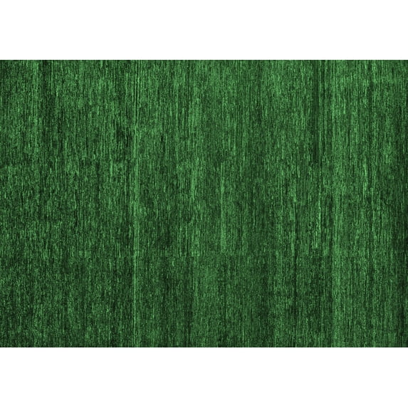 Ahgly Company Indoor Rectangle Abstract Emerald Green Modern Area Rugs, 6' x 9'