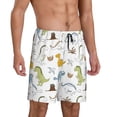 thumbnail image 2 of Wukai Dinosaur Men’s Short Pajama Pants With Pockets Soft Sleep Pj Shorts for Men-Large, 2 of 6