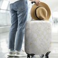 thumbnail image 2 of White Gold Leaf Hexagon Marble Pattern Luggage Cover Fashion Suitcase Cover Baggage Covers Fit 25-28 Inch Luggage (Go Travel), 2 of 5