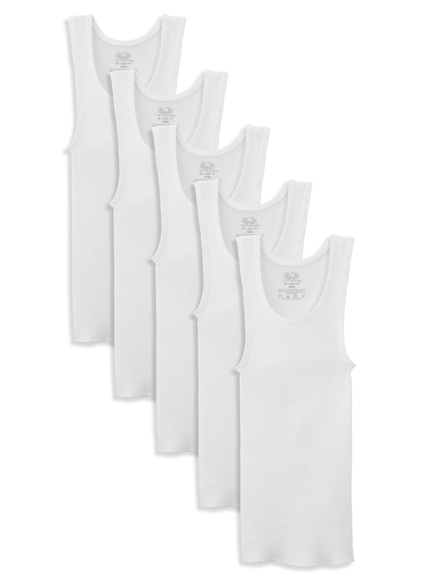 White Sleeveless Tank Tops Undershirts 2pack 3set 5set TINFL 100% Cotton Toddler Kids Boys Multipack
