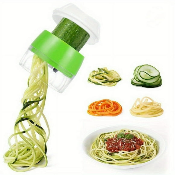 1 Pce, Spiraleuse de Légumes, Moule Manuel pour Nouilles de Courgette, Coupe-Spirale de Légumes, Spiraleuse de Zoodles pour Pomme de Terre, Trancheuse de Légumes Multifonction, Râpe à Fruits, Articles de Cuisine, Gadgets de Cuisine