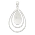 thumbnail image 1 of Sterling Silver Polished & Textured Teardrop Pendant, 1 of 2