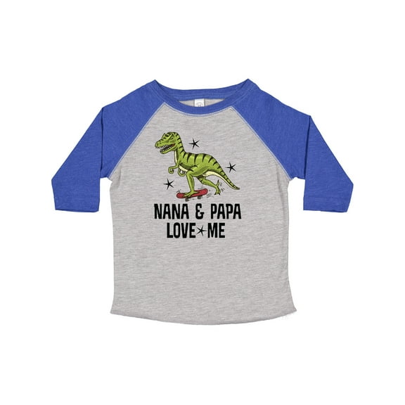 Inktastic Nana and Papa Love Me Dinosaur Grandson Boys Toddler T-Shirt