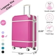 thumbnail image 2 of YesFashion 20" Luggage with TSA Lock, ABS Lightweight Suitcase, Vintage Carry On Luggage with Silent Spinner Wheels for Men Women, 2 of 7