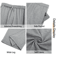 thumbnail image 6 of Sundazz Wide leg Sweatpants Women Baggy Sweat Pants Drawstring Casual Workout Pants with Pockets,Light Gray,S, 6 of 8