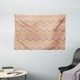 thumbnail image 1 of Peach Tapestry, Old Fashion Zigzag Chevron Pattern with Warm Color Scheme Vintage Retro Design Print, Wall Hanging for Bedroom Living Room Dorm Decor, 60W X 40L Inches, Multicolor, by Ambesonne, 1 of 2