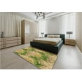 thumbnail image 5 of Ahgly Company Machine Washable Indoor Square Transitional GoldenRod Gold Area Rugs, 3' Square, 5 of 7