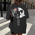 thumbnail image 5 of Ankishi Koi Fish T Shirts for Women Koi Fish Print Crew Neck Graphic Tees Fashion Vacation Cotton Tops for Travel, 5 of 7