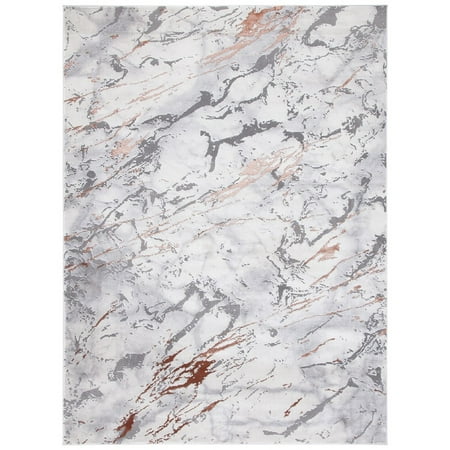 SAFAVIEH Craft Sharlene Abstract Area Rug, 5'3" x 7'6", Grey/Orange