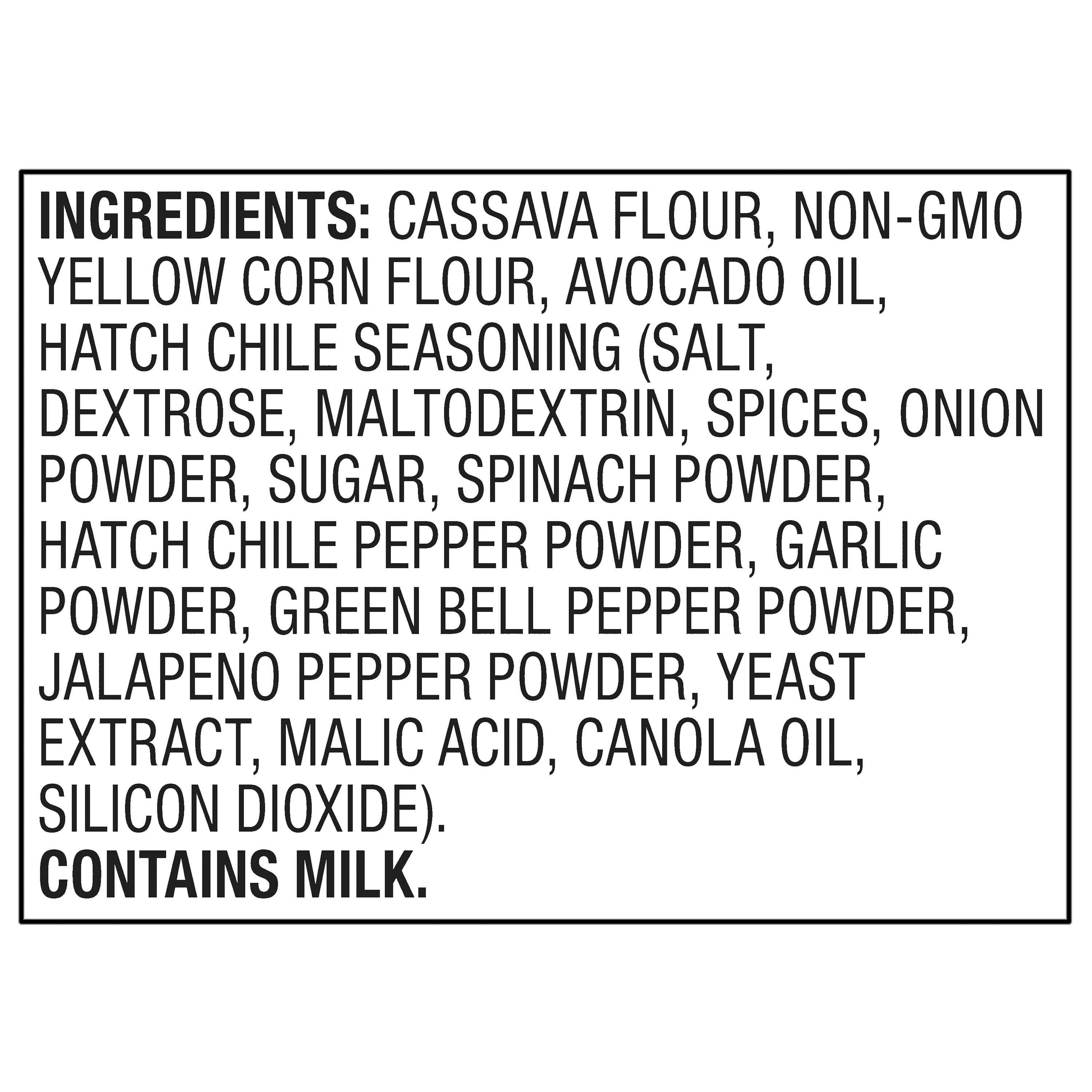 (4 pack) bettergoods Finely Ground Cassava Flour Hatch Chile Tortilla Chips, 10 oz