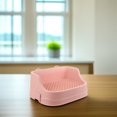 thumbnail image 1 of IFANLANDOR Pet Toilet Training Plastic Litter Box Pink 1Pcs 14.15X9.04X5.89in For Rabbit Cage Setup, 1 of 6