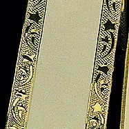The Ribbon People Ivory and Gold Galaxy Trim Wired Craft Ribbon 2.5" x 20 Yards