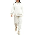 thumbnail image 3 of Lumento Sweatsuit Set for Women 2 Piece Sweatshirt & Sweatpants Hoodie Tracksuits Sportswear with Pocket, 3 of 8