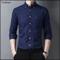 thumbnail image 2 of Camisa de algodón a rayas para hombre nueva de Taoboo, camisa de manga larga de alta calidad para primavera y otoño, ropa informal de negocios ajustada para hombre, 2 of 4