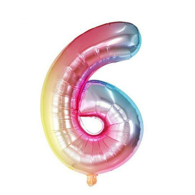 Advancent Números Globo Esférico de cumpleaños Suministros para fiestas Decoraciones de boda Adorno maravilloso Artículos para el hogar para Kits de decoración para fiestas rampa de gradiente6 Advancent HA053380-07