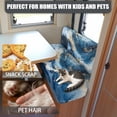 thumbnail image 5 of FORUDESIGNS Blue Marble Print 2 Pcs RV Dinette Cushion Covers Non-Slip Camper Seat Covers Dinette Booth Stretch Sofa Furniture Protector Sofa Slipover for Travel Trailer Couch, 5 of 7