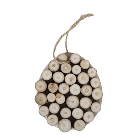 

YEUHTLL Creative Easter Wood Pendant Love Heart Cherry Bunny Egg Tree Stump Design