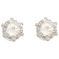 thumbnail image 3 of Women's 6mm Silver Cubic Zirconia Ear Sense Stud Earring by Howard's, 3 of 4