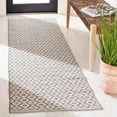thumbnail image 3 of SAFAVIEH Montauk Corrine Geometric Cotton Runner Rug, Ivory/Grey, 2'3" x 7', 3 of 10