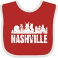 thumbnail image 3 of Inktastic Nashville Skyline Grunge Boys or Girls Baby Bib, 3 of 4